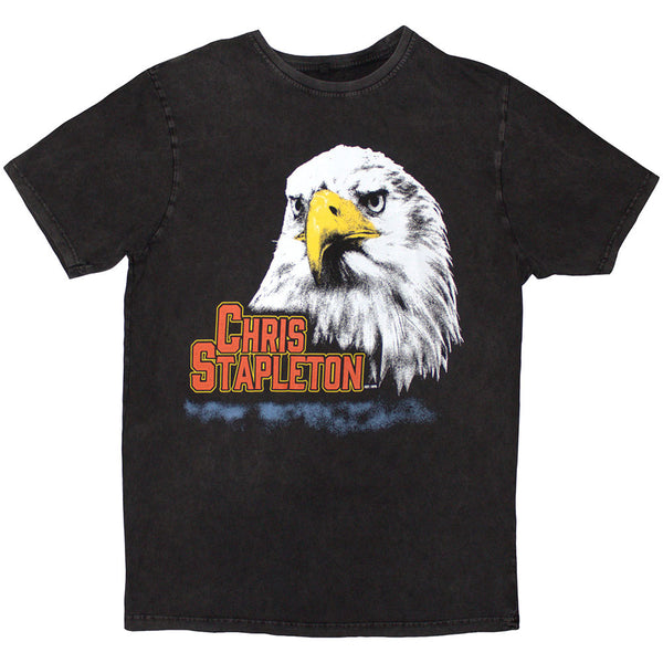 Chris Stapleton | Official Stone Wash Band T-Shirt | Eagle (Charcoal Grey)