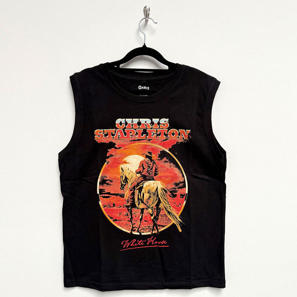 Chris Stapleton | Official Band Tank T-Shirt | White Horse