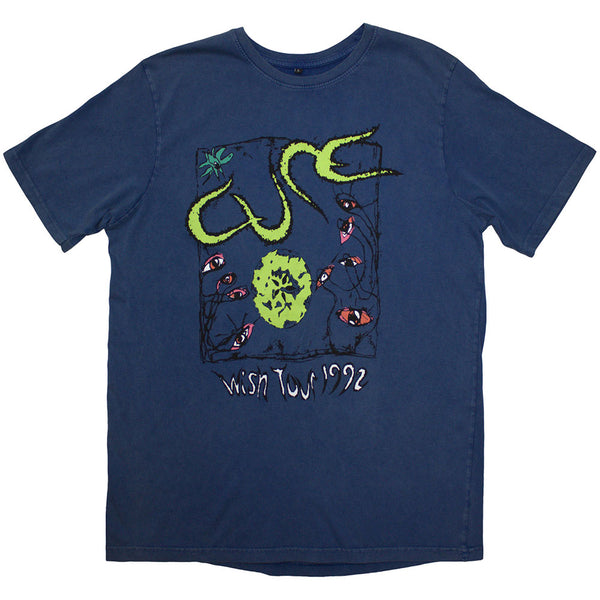 The Cure | Official Stone Wash T-Shirt | Wish Tour '92 (Back Print)