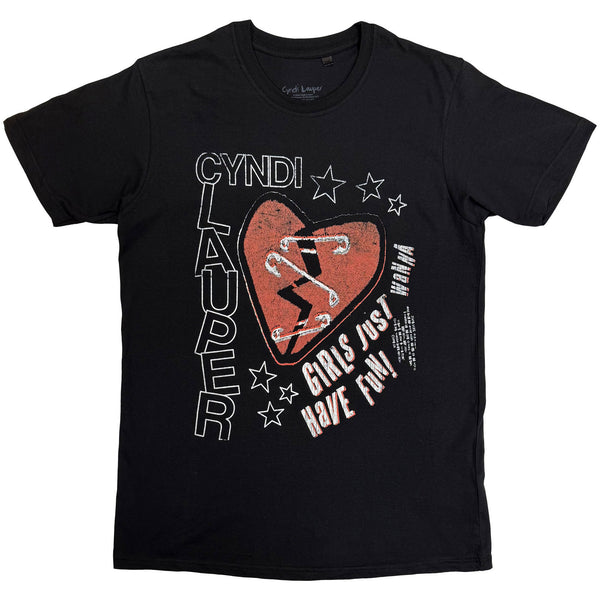 Cyndi Lauper | Official Artist T-Shirt | Heart (Black)