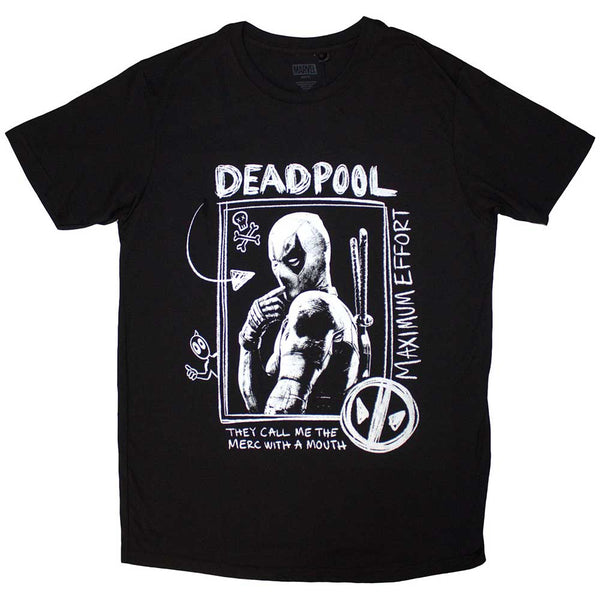 Marvel Comics | Official Band T-Shirt | Deadpool Merc With A Mouth Max Effort