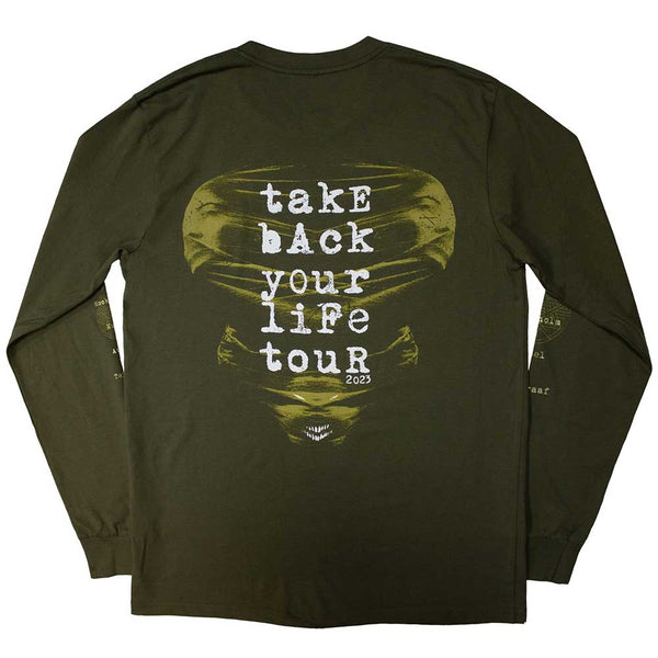 Disturbed | Official Band Long Sleeve T-Shirt | European Tour '23 Take Back (Back Print & Ex-Tour)