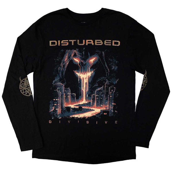 Disturbed | Official Band Long Sleeve T-Shirt | European Tour '23 Divisive (Back Print & Ex-Tour)