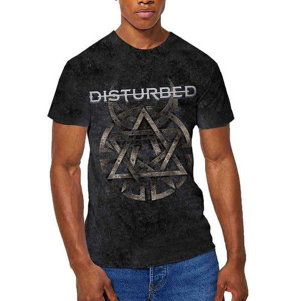 Disturbed | Official Band T-Shirt | Riveted (Dip-Dye, Mineral Wash)
