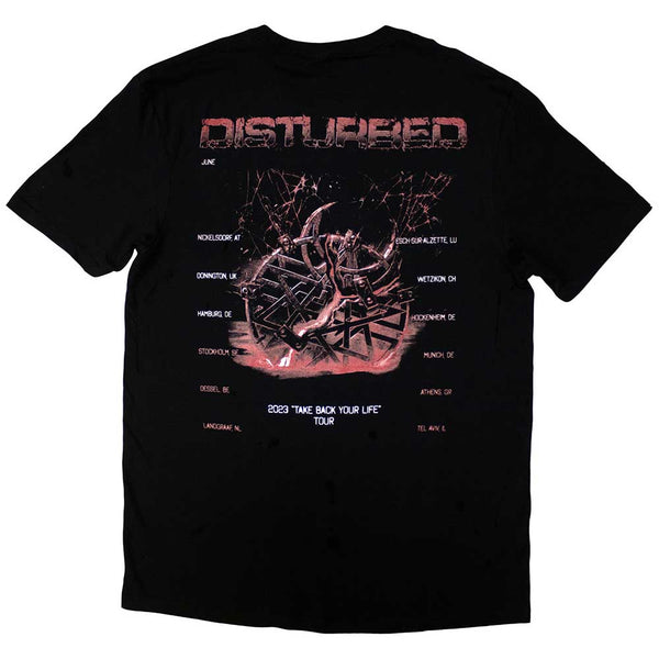 Disturbed | Official Band T-Shirt | European Tour '23 Medallion (Back Print & Ex-Tour)