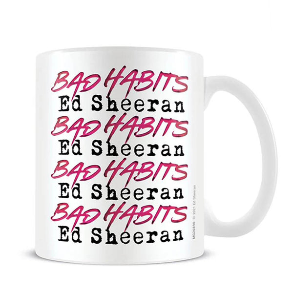 Ed Sheeran Exclusive Gift Set | Socks and Mug | Official Merch featuring Bad Habits Repeat design motif.