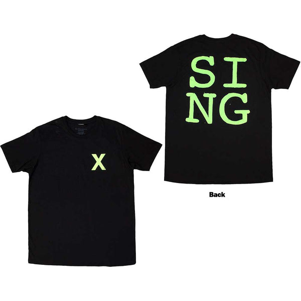 Ed Sheeran | Official Band T-Shirt | Multiply Pocket - Sing (Back Print)