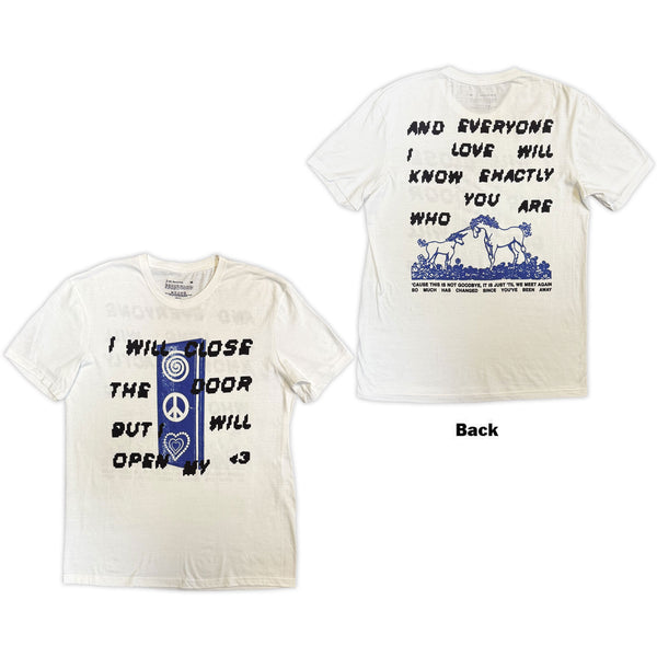 Ed Sheeran | Official Band T-Shirt | Close The Door (White) (Back Print)