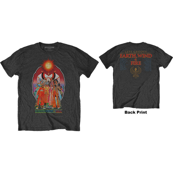 SALE | Earth, Wind & Fire | Official Band T-shirt | Let's Groove (Back Print)