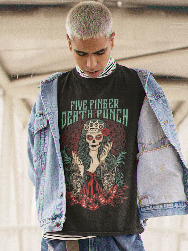 Five Finger Death Punch | Official Band T-Shirt | Lady Muerta