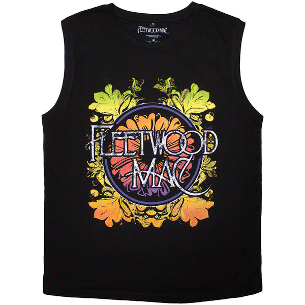 Fleetwood Mac | Official Band Tank T-Shirt | Circle Floral Logo