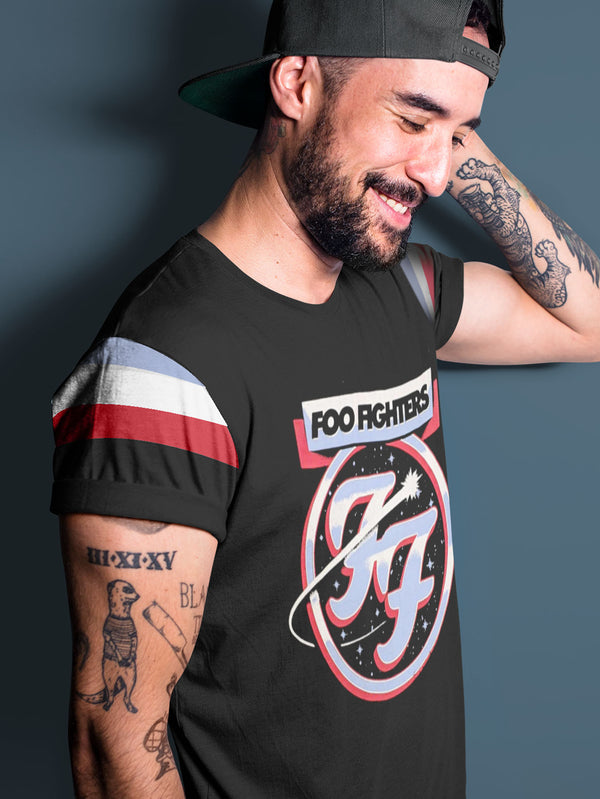 Foo Fighters | Official Band Ringer T-Shirt | Comet Tricolour