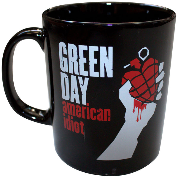 Green Day official ceramic boxed Coffee Mug featuring 'American Idiot' motif.