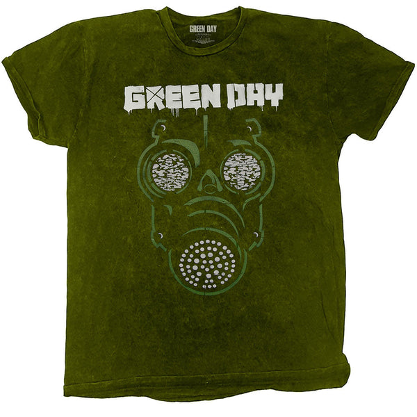 SALE Green Day | Official Band T-Shirt | Gas Mask (Dip-Dye) 40% OFF