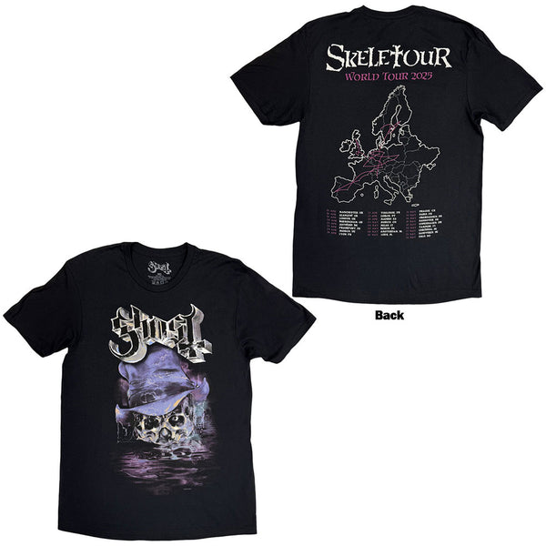 Ghost | Official T-Shirt | Skeletour Admat '25 Tour Dates (Back Print)
