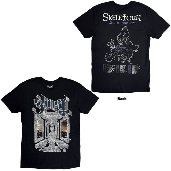 Ghost | Official T-Shirt | Skeleta Album Cover '25 Tour Dates (Back Print)