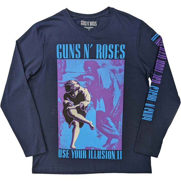 Guns N' Roses | Official Band Long Sleeve T-Shirt | Get In The Ring Tour '91-'92 (Back & Sleeve Print)