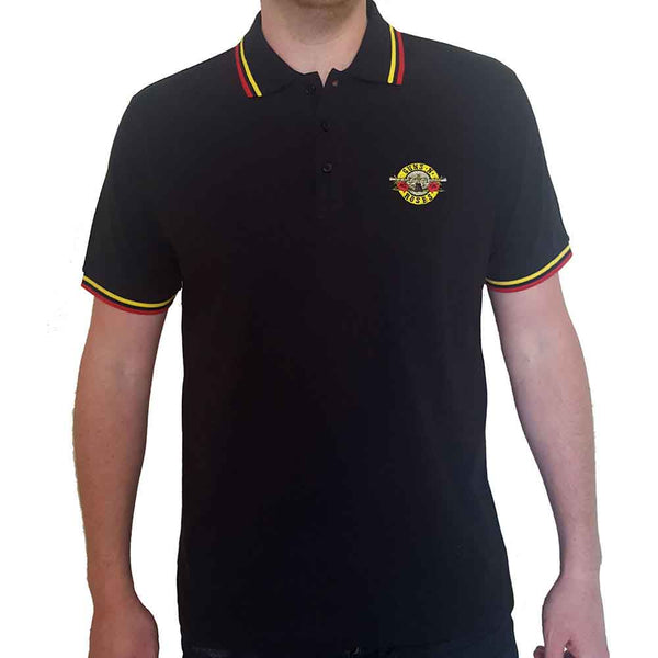 Guns N' Roses | Official Band Polo Shirt | Classic Logo (Black)