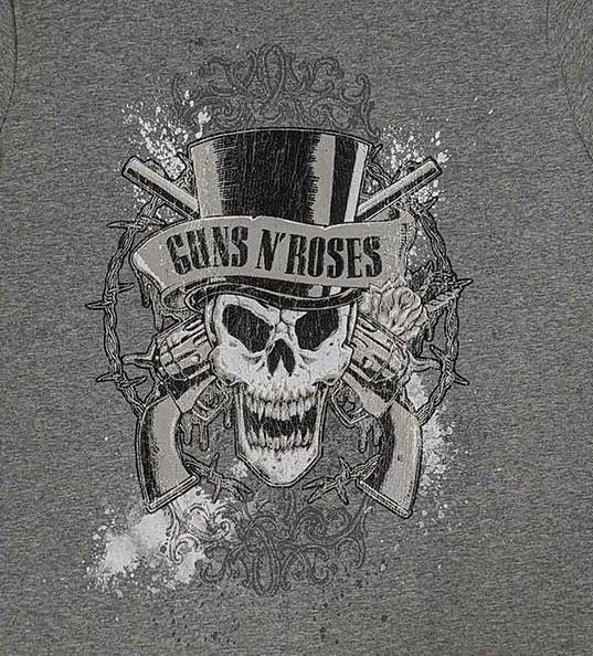 Guns N' Roses | Official Band Ringer T-Shirt | Faded Skull