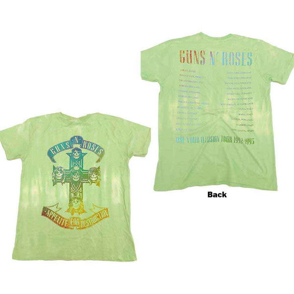 Guns N' Roses | Official Band T-Shirt | Gradient Use Your Illusion Tour (Wash Collection & Back Print)