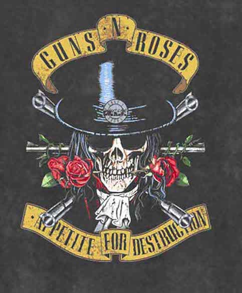 Guns N' Roses | Official Band T-shirt | Appetite Washed (Dip-Dye/Mineral Wash)