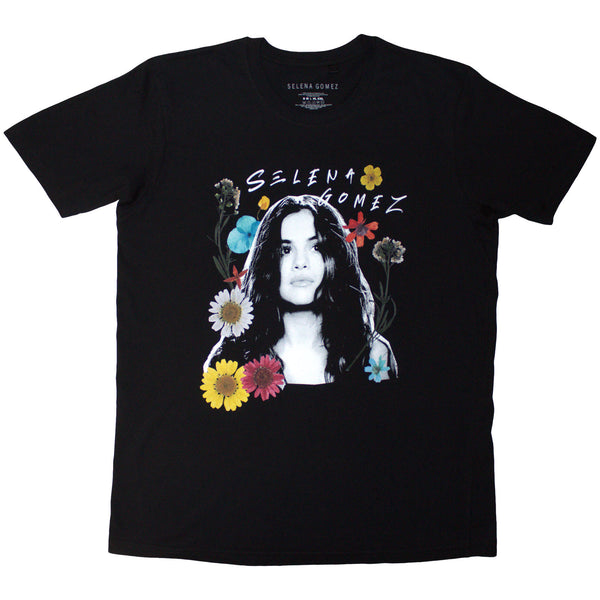 Selena Gomez | Official Artist T-Shirt | Floral Collage (Black)