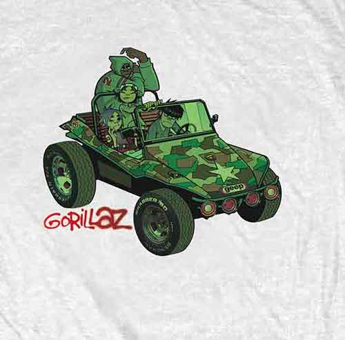 Gorillaz | Official Band T-shirt | Green Jeep