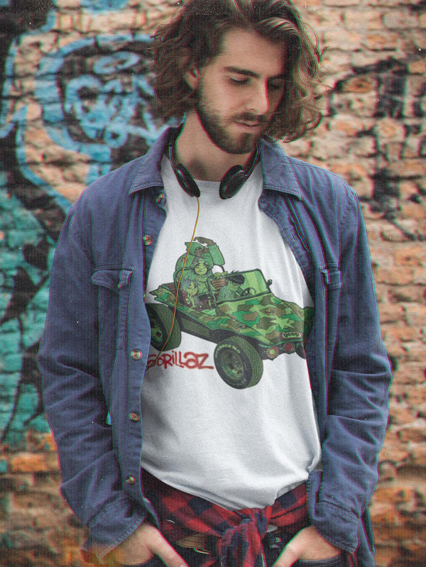 Gorillaz | Official Band T-shirt | Green Jeep