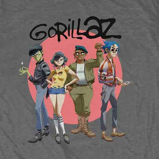 Gorillaz | Official Band T-shirt | Group Circle Rise