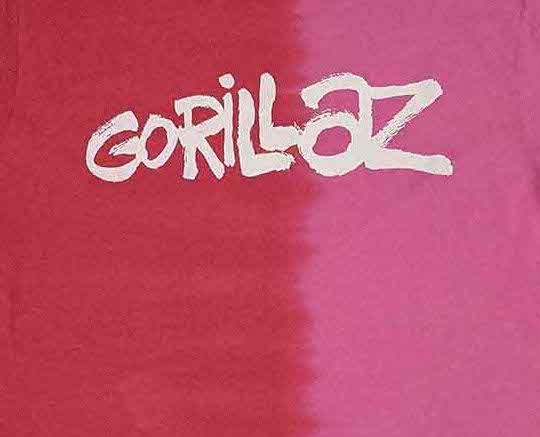 Gorillaz | Official Band T-Shirt | Two-Tone Brush Logo (Wash Collection)