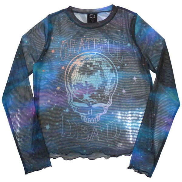 Grateful Dead | Ladies Long Sleeve Official Band T-Shirt | Stealy Glitter Ball (Mesh)