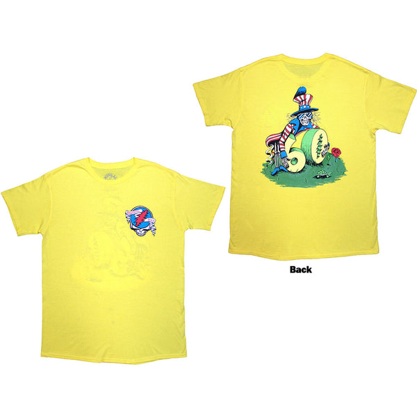 Grateful Dead | Official Band T-Shirt | Rose Pose Yellow (Back Print)