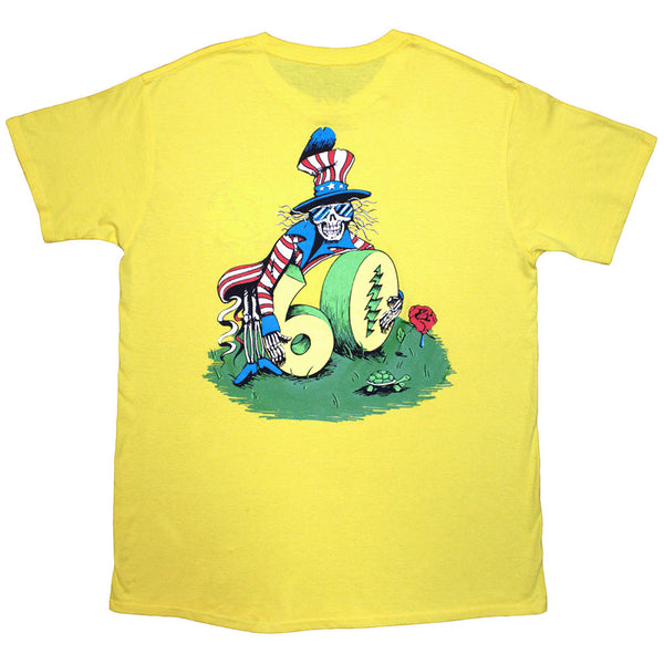 Grateful Dead | Official Band T-Shirt | Rose Pose Yellow (Back Print)