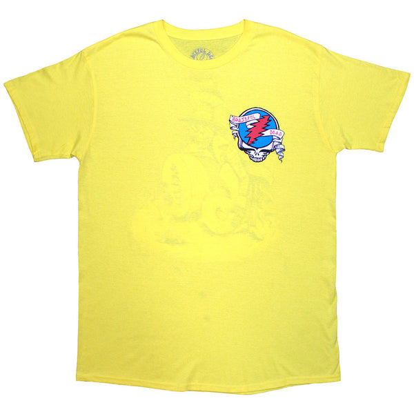 Grateful Dead | Official Band T-Shirt | Rose Pose Yellow (Back Print)