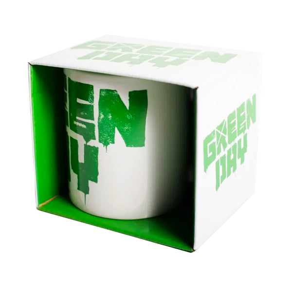 Green Day offical boxed Coffee Mug featuring Drips motif