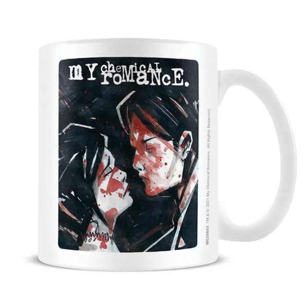 My Chemical Romance boxed Coffee Mug featuring Three Cheers design and Candle Charm Keychain