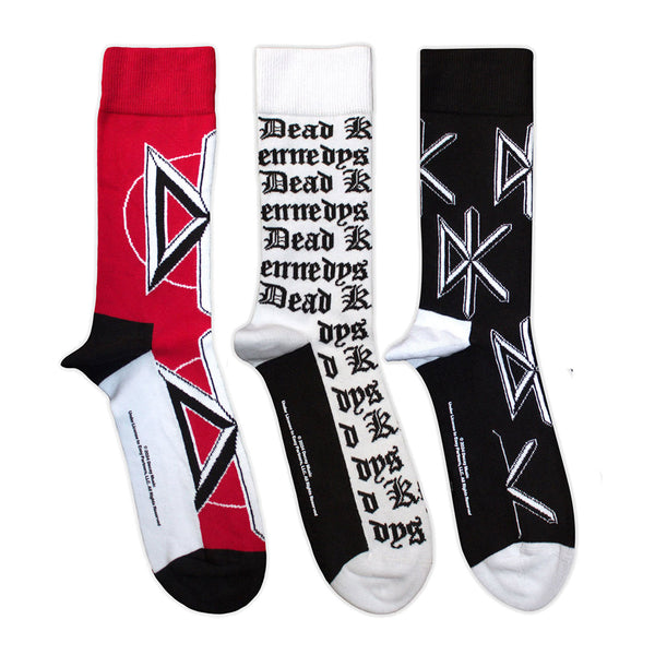Dead Kennedys Socks 3 Pack - Adult UK 7-11 (EU 41-46, US 8-12)
