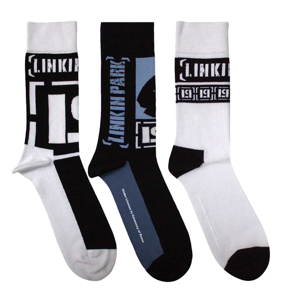 Linkin Park Socks 3 Pack - Adult UK 7-11 (EU 41-46, US 8-12)