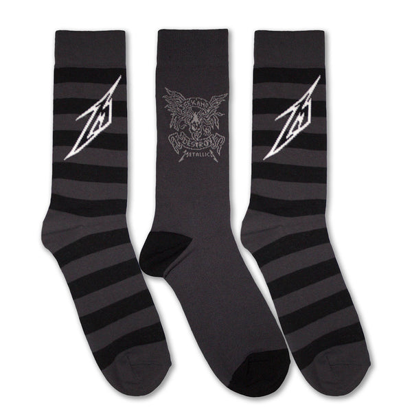 Metallica Socks 3 Pack - Adult UK 7-11 (EU 41-46, US 8-12)