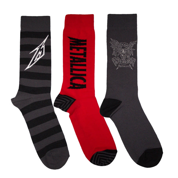 Metallica Socks 3 Pack - Adult UK 7-11 (EU 41-46, US 8-12)