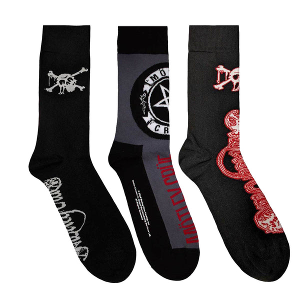 Motley Crue Socks 3 Pack - Adult UK 7-11 (EU 41-46, US 8-12)