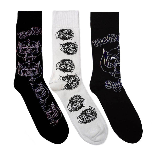 Motorhead Socks 3 Pack - Adult UK 7-11 (EU 41-46, US 8-12)