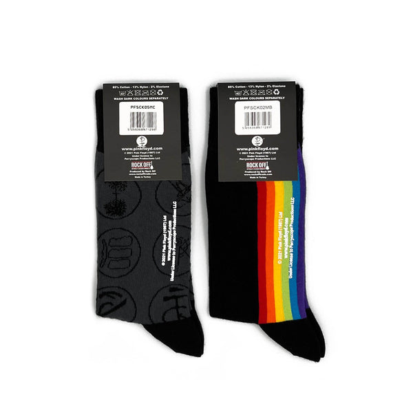 Pink Floyd Socks 2 Pack - Adult UK 7-11 (EU 41-46, US 8-12)