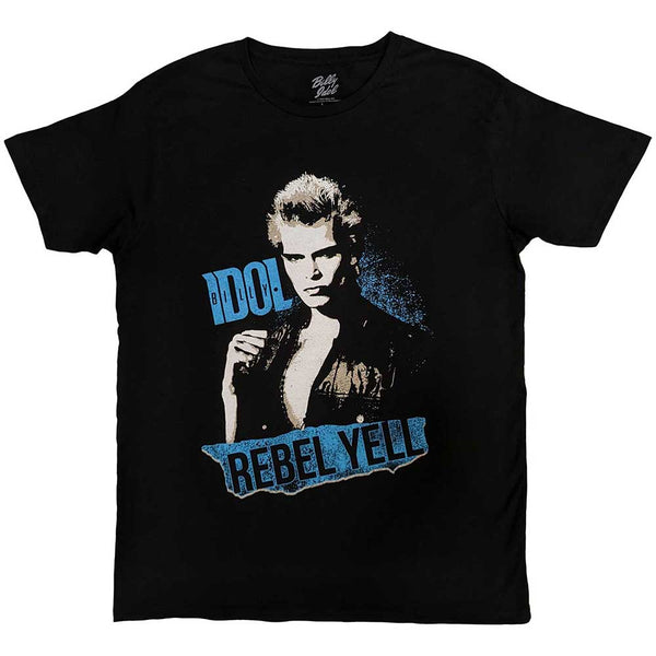 Billy Idol | Official Band T-Shirt | Rebel Yell Blue