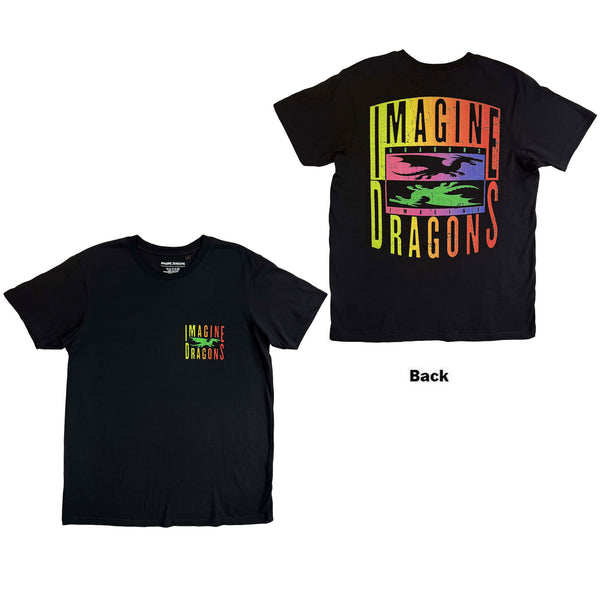 Imagine Dragons | Official Band T-Shirt | Double Dragons Pocket (Black) (Back Print)