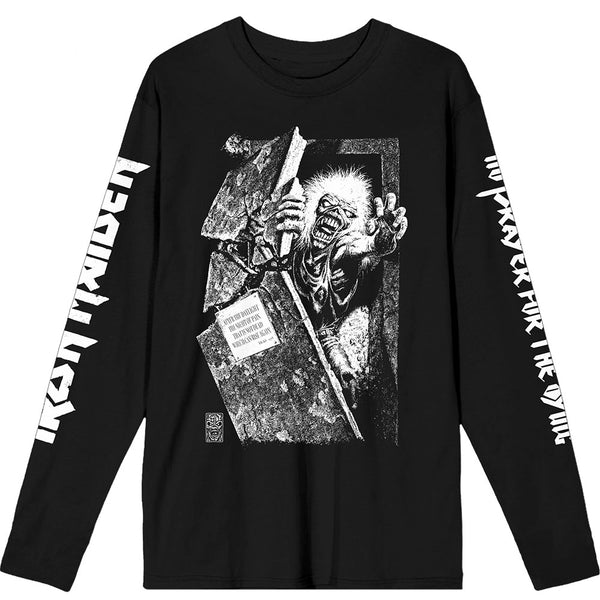 Iron Maiden | Official Band Long Sleeve T-Shirt | No Prayer Grave Isolated (Sleeve Print)