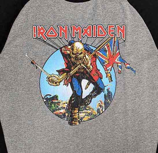 Iron Maiden | Official Band Raglan T-Shirt | Trooper Burst