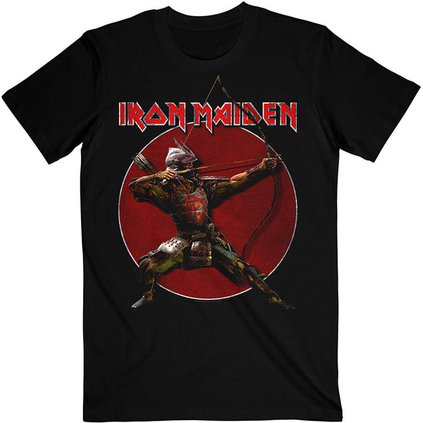 SALE | Iron Maiden | Official Band T-Shirt | Senjutsu Eddie Archer Red Circle