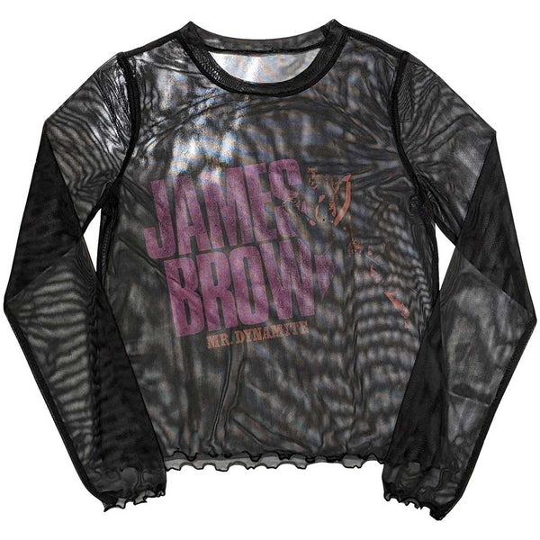 James Brown | Ladies Long Sleeve T-Shirt: Mr Dynamite (Mesh)