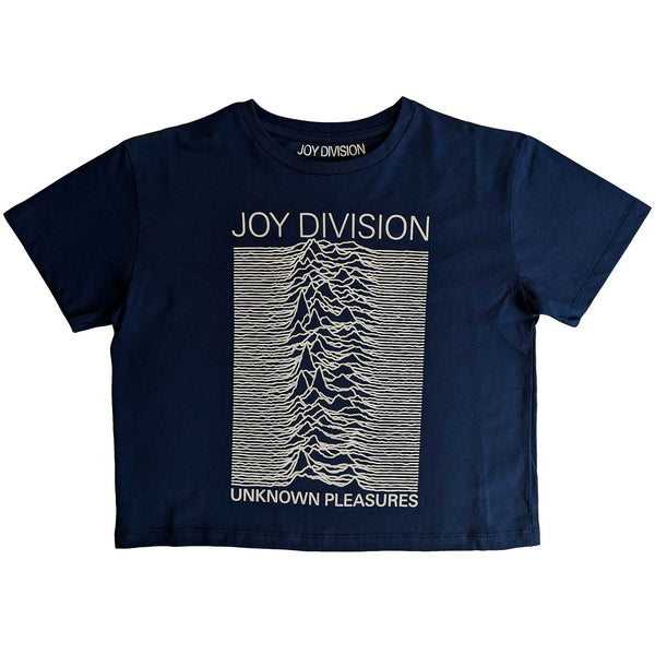 Joy Division Unknown Pleasures FP: Ladies blue Crop Top